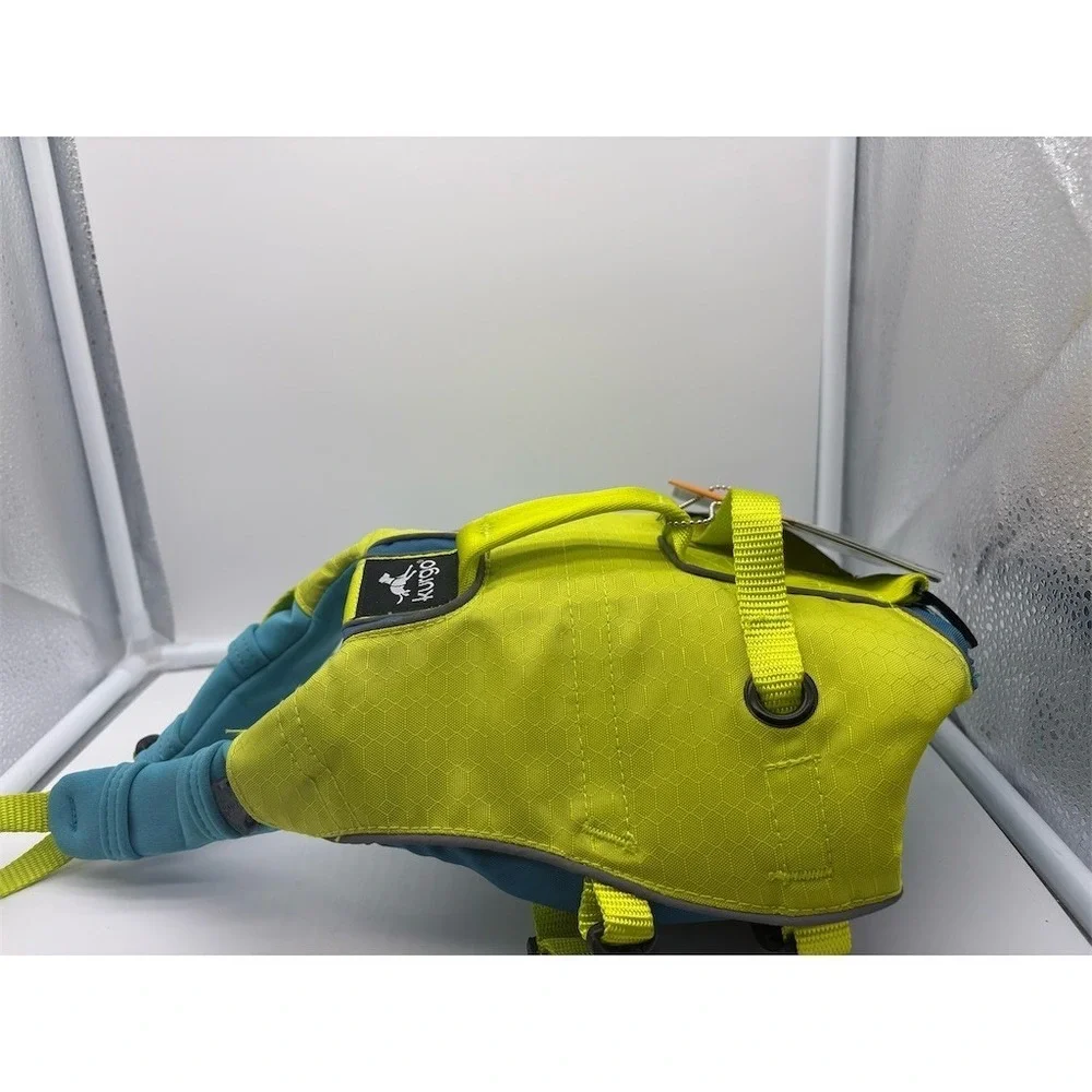 Kurgo Dog Life Jacket Flotation Vest XS Yellow/Teal Handle & D-Ring